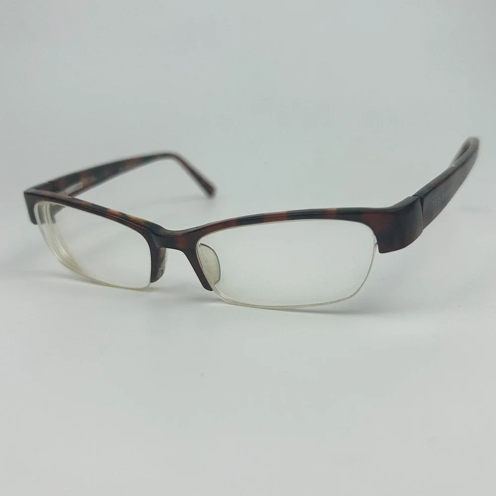 Ted Baker Galaxy B805 Unisex Eyeglasses Frame Brown Tortoise Half Rim 50-16-140